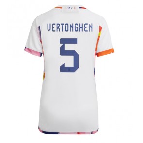 Belgien Jan Vertonghen #5 kläder Kvinnor VM 2022 Bortatröja Kortärmad